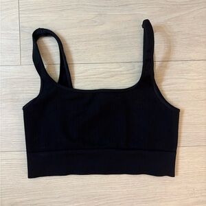 Avocado Black Ribbed Bra